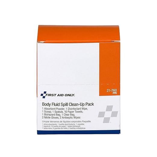 OSHA First Aid Only 20 Piece Bloodborne Pathogen (BBP) Spill Clean-Up Pack 20 Piece