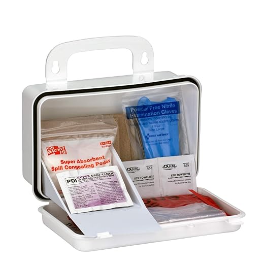 First Aid Only 6021 21-Piece Body Fluid Clean Up Kit, Commercial Cleaning Equipment for Spills in Weatherproof Plastic Case