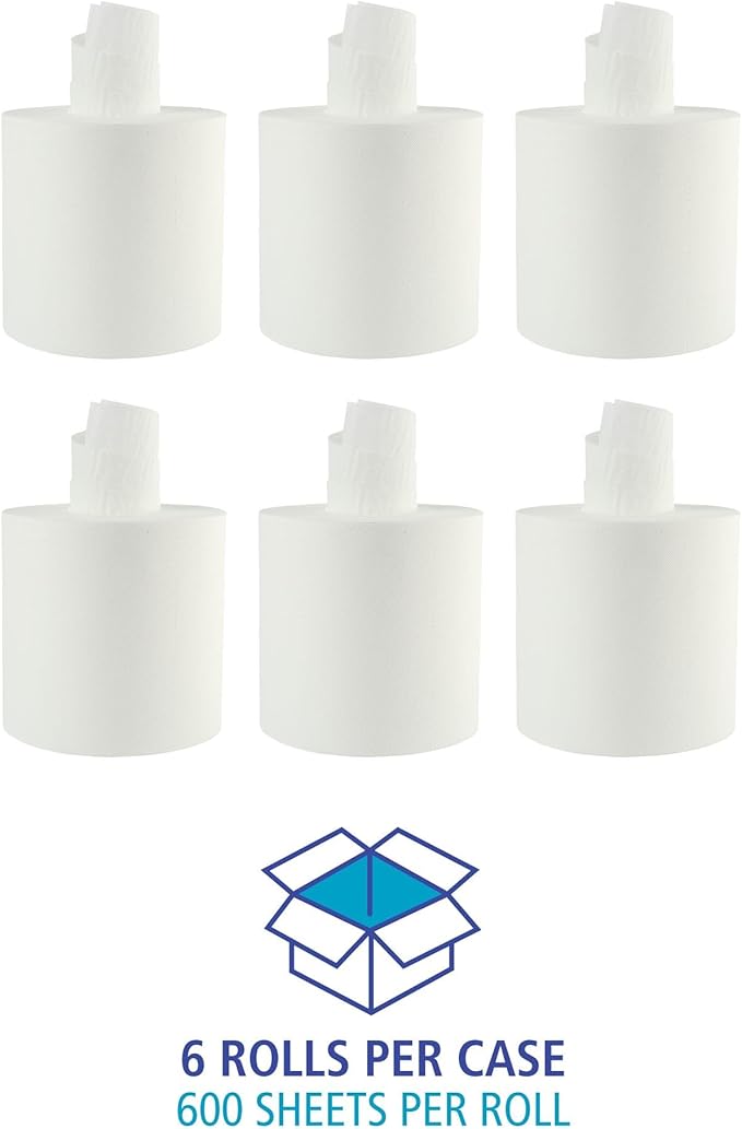 7.87 in. x 10 in. 2-Ply Perforated Center-Pull Hand Towels - White (6/Carton)