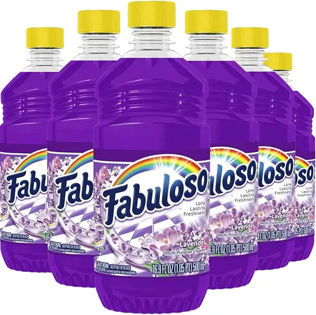 Fabuloso All Purpose Cleaner Lavender, Fabuloso Floor Cleaner, Multi-Purpose Cleaner (Pack of 6)