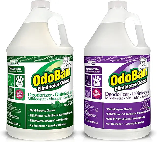 OdoBan Disinfectant Concentrate and Odor Eliminator, Made in the USA, Cotton Breeze Scent, 2 Gallons