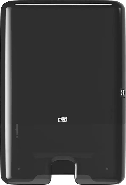 Paper Towel Dispenser, Black, Single-Dispensing, Compatible with H2 Refills, Space-Saving Design