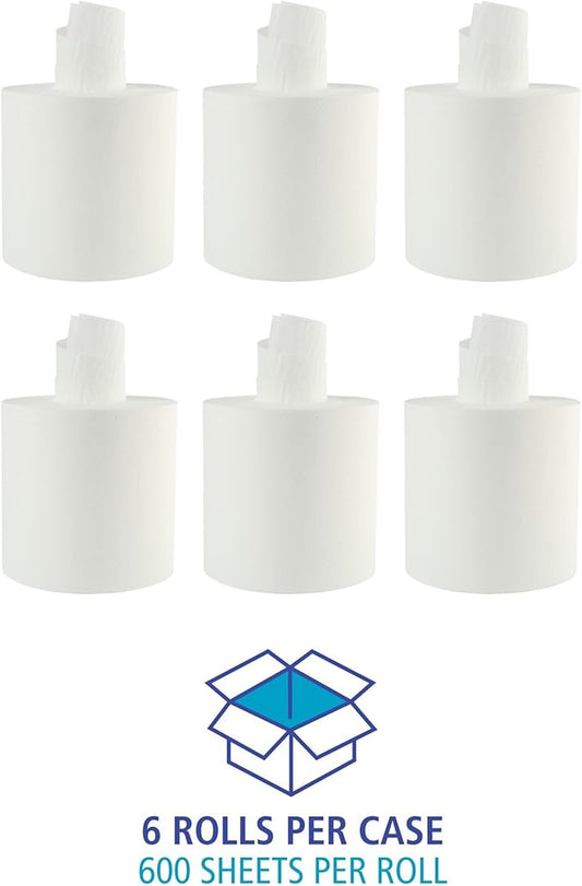 7.87 in. x 10 in. 2-Ply Perforated Center-Pull Hand Towels - White (6/Carton)