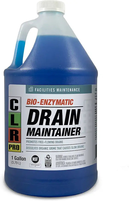 CLR PRO Commercial Drain Maintainer and Grease Trap Treatment, Preventative Maintenance Bio Enzyme Formula, Reduces Odor and Breaks Down Grease, 1 Gallon Bottle