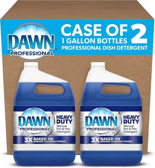 Dawn Professional Heavy Duty Manual Pot and Pan Dish Soap Detergent, 1 Gallon (Case of 2)