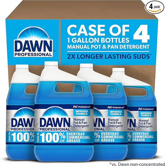 Dawn Professional Pot and Pan Detergent, Regular Scent, 3.8l (Case of 4)