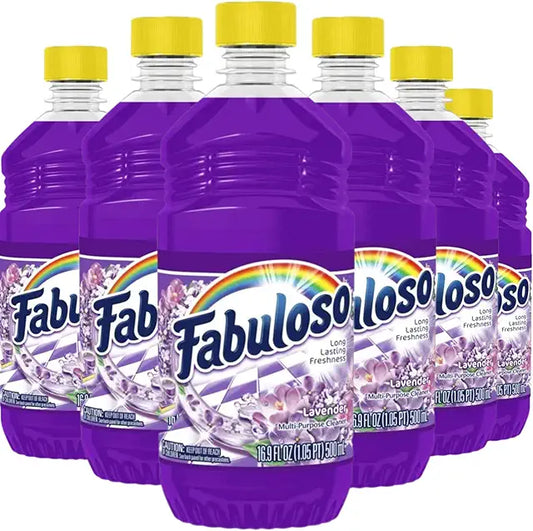 Fabuloso All Purpose Cleaner Lavender, Fabuloso Floor Cleaner, Multi-Purpose Cleaner (Pack of 6)