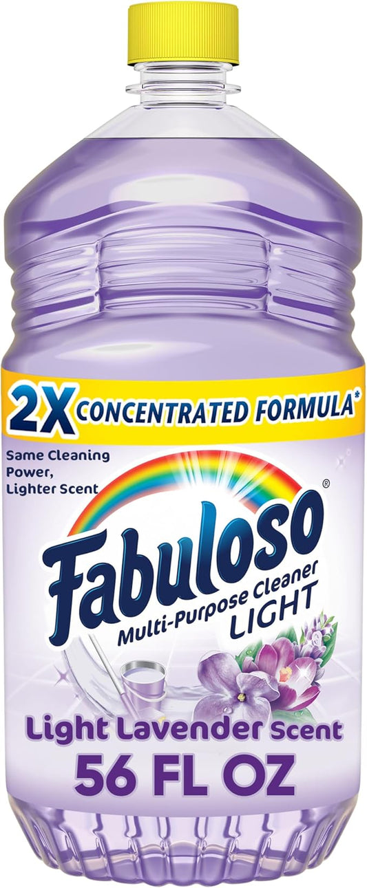 Fabuloso Multi-Purpose Cleaner & Floor Cleaner, 2X Concentrated, Light Lavender Scent, 56 fluid ounces