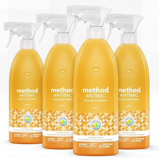 Method Antibacterial All-Purpose Cleaner Spray, Citron, Kills 99.9% of Household Germs, 28 Fl Oz