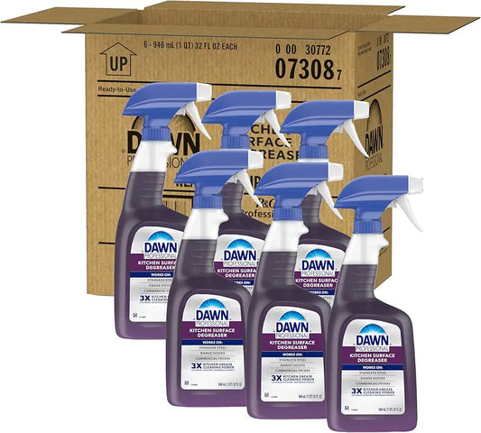 P&G Professional DAWN Kitchen Surface Degreaser - 32 Oz (Case of 6) - For Removing Tough Grease Found in Commercial Kitchens & Food Service (Packaging May Vary)