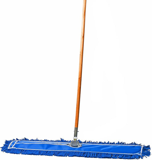 Tidy Tools 36 Inch Blue Commercial Dust Mop & Floor Sweeper with Extendable Handle – Mop for Hardwood, Tile, and Concrete Floor Cleaning