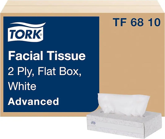 Facial Tissue White Soft, Gentle 2-Ply, F1 Dispenser Compatible 30 Boxes x 100 Tissues